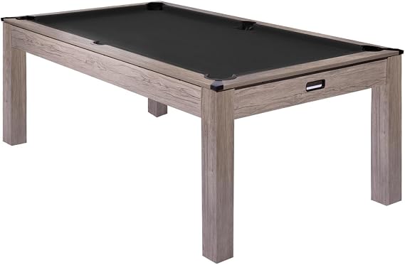 7 FT Billiard Table Wood Finish, Red Felt Ideal for Game Room, Home Office, Family Recreation Classic and Durable Only Table