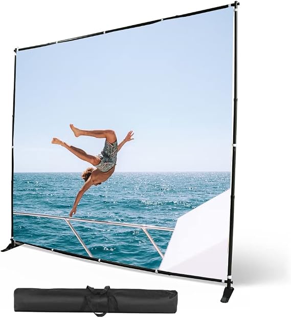 Backdrop Banner Stand 8 X 8 FT Adjustable Height Background Stand Step and Repeat Backdrop Stand for Parties Photo Booth Trade Show,Photo Booth,Wall Exhibitor Background 1 Carrying Bag