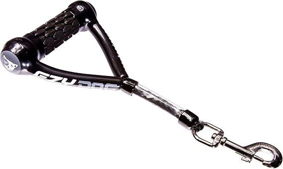 EzyDog Mongrel, 12" Short Dog Leash for Medium to Large Dogs - 12", Black | Strong Handle with Rubber Comfort Grip, Pyramid Handle Design, Keep Your Large Dog Close, Perfect for Control
