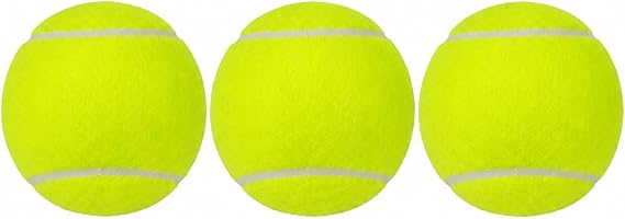 Tennis Balls Practice Training Balls Balls For Dogs Perfect For Beginners & Kids High Bounce Rubber Core Ideal For Outdoor Play Durable Dog Cat Playing Balls Pet Toys & Recreational Tennis(Pack Of 3)