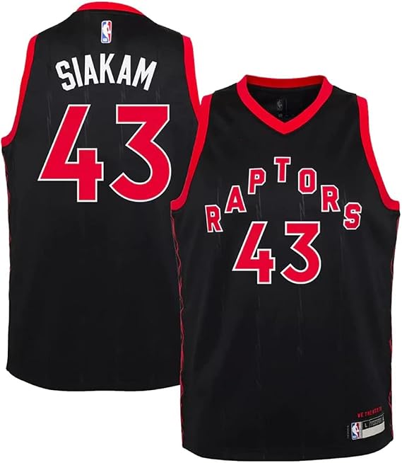 Outerstuff Pascal Siakam Toronto Raptors #43 Youth 8-20 Black Red Statement Edition Swingman Jersey