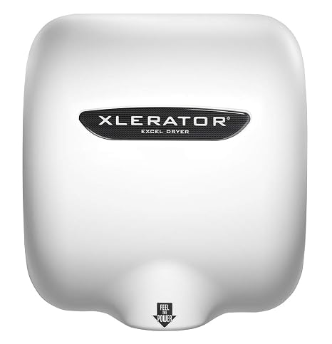 XLERATOR Touchless, High-Speed Hand Dryer by Excel Dryer, XL-BW Hand Dryer with White Thermoset (BMC) Cover and 1.1 Noise Reduction Nozzle, 277 V