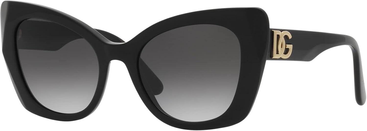 Dolce & Gabbana DG 4405 Women's Sunglasses BLACK/GREY SHADED 53/20/140, Black/Grey Gradient
