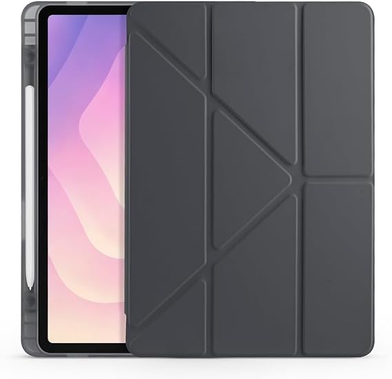 Happy Trend Samsung Galaxy Tab S10 Lite / S10 Fe / S9 Fe / X400 ile Uyumlu Akıllı Kılıf, Kalem Bölmeli Lansman Origami Standlı Darbe Emici Şeffaf Arka Kapaklı Ultra İnce Popüler Tablet Kılıfı