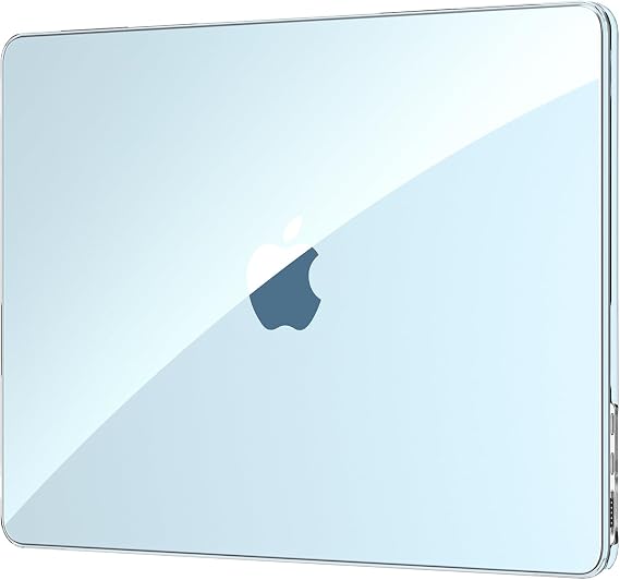 EooCoo Compatible with MacBook Air 15 inch Case 2026 2025-2023 M4 M3 M2 A3241 A3114 A2941, Fit Like a Glove, College Essentials Sleek Protective Hard Shell Cover for Mac Air 15.3", Crystal SkyBlue