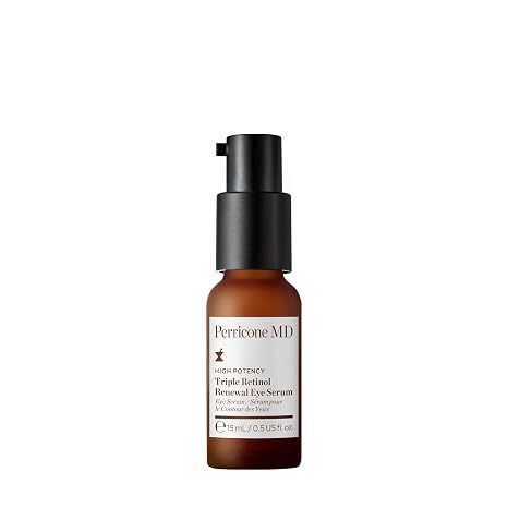 Perricone MD High Potency Triple Retinol Renewal Eye Serum - 0.5 fl oz | Retinol serum with CoQ10 & beta-carotene, visibly reduces crows feet, wrinkles & discoloration, firmer, smoother skin