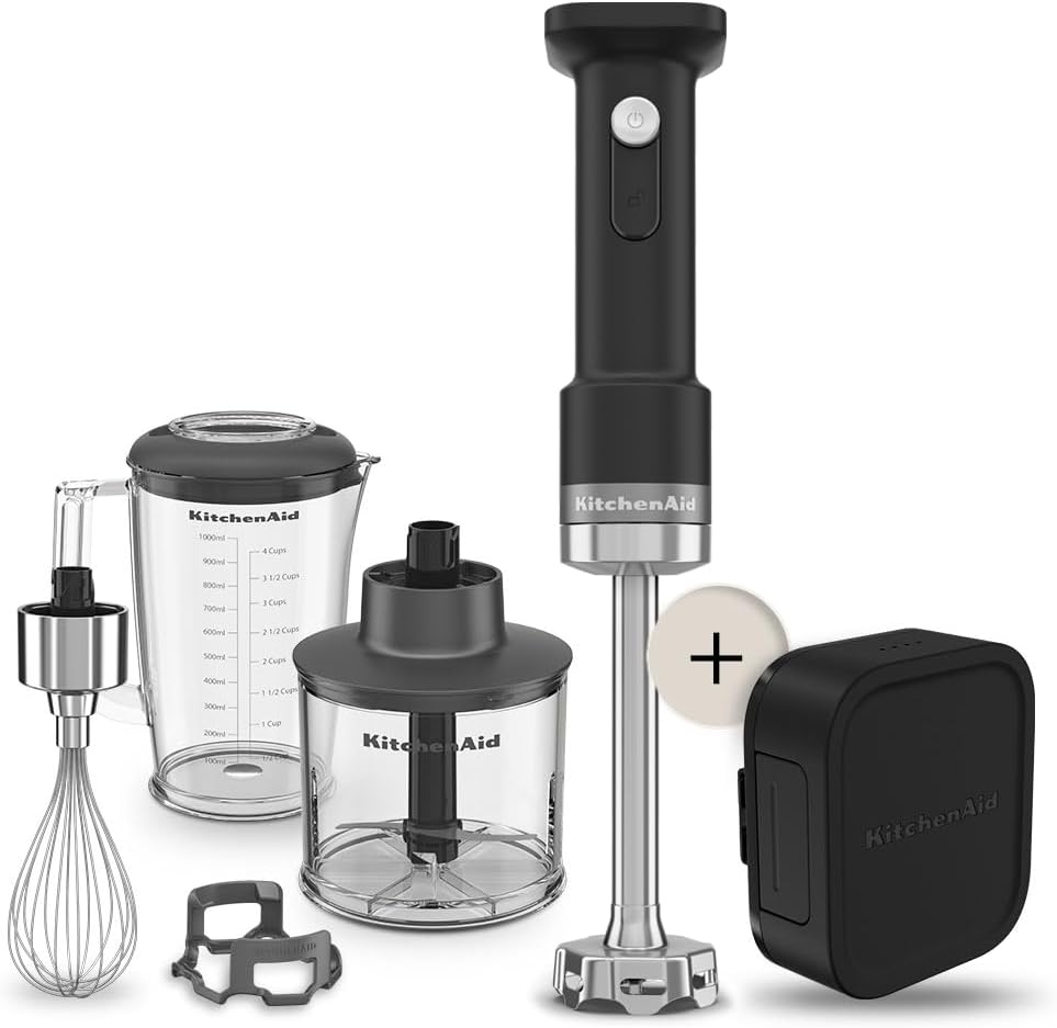 KitchenAid GO - CORDLESS HAND BLENDER PLUS ACCESSORIES WITH BATTERY - 5KHBRV75BM