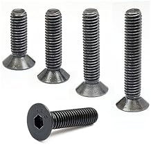 MonsterBolts - 1/4-20 x 1/2" Flat Head Socket Cap Screws, ASTM F8356, Alloy Steel, Black Oxide, 10 Pack