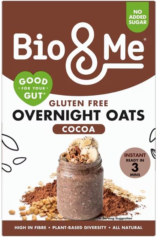 High Fibre Breakfast Granola | Gut-Friendly Ingredients | Natural & Nutritious Cereal (Cocoa Gluten Free Overnight Oats 350g)