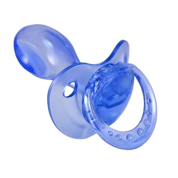 Pacifier Addict - Small Shield Crystal Adult Orthodontic Binky - Snoring - Grind Guard (Crystal Candy Blue)