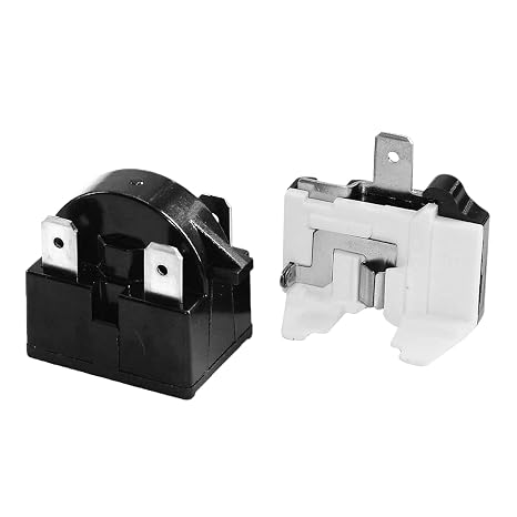 Refrigerators PTC Starter Relay 3 Pin 4.7 Ohm Overload Protector 1/2HP for Fridges Beverage Freezers
