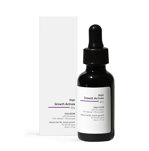 Hair Growth Serum With Redensyl, Anagain, Procapil, Capixyl & Baicapil 18% Hair Growth Actives | For Hair Fall Control | For Men & Women | 30 ml
