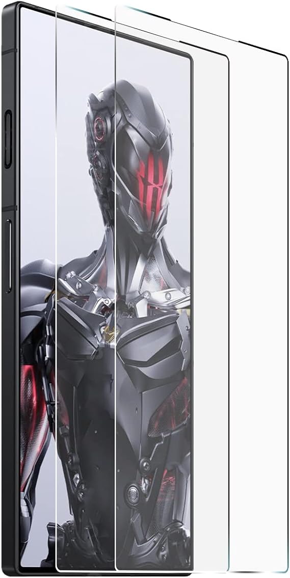 2 Pack Red Magic 8 Pro Screen Protector,Anti-Scratch 9H Hardness Full Coverage Tempered glass Protector Film for nubia Red Magic 8 Pro