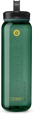 HydraPak Recon Clip & Carry - Wide Mouth Recycled Plastic Water Bottle 24oz or 32oz - Eco Friendly, BPA Free, Tethered Cap