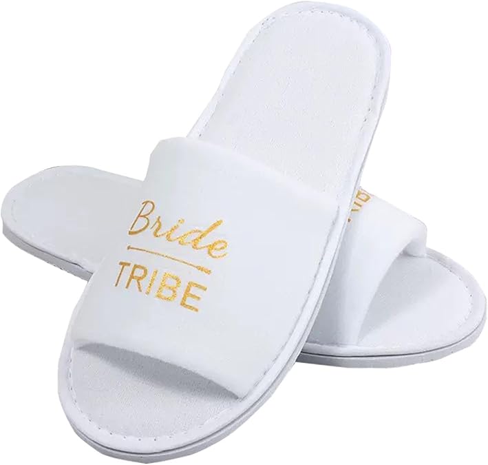 Wedding Bride Slippers Disposable Set,Wedding Flip Flops,Disposable Hotel Bridal Shower Gifts