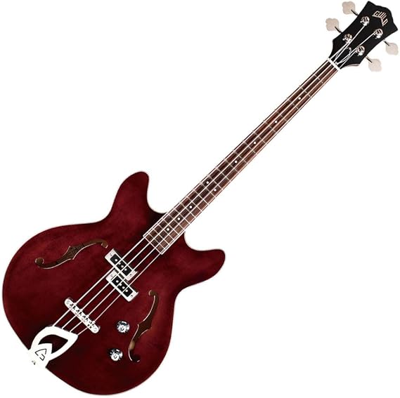 Guild Guitars Starfire I Bass Semi-Hollow Body Double-Cut Bass, Vintage Walnut, Newark St. Collection