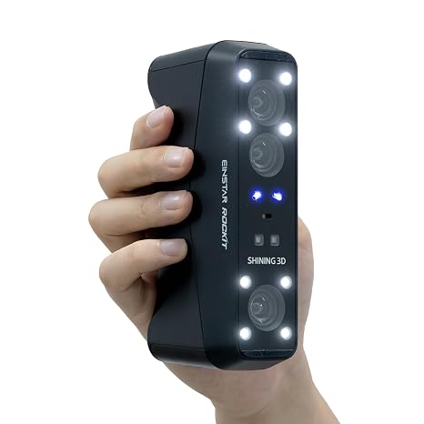 EINSTAR Rockit Wireless Laser 3D Scanner, 19+19 Crossed Lines Blue Laser, 7 Parallel Lines Blue Laser, Support Marker-Free Laser 3D scanning and VCSEL Infrared Light