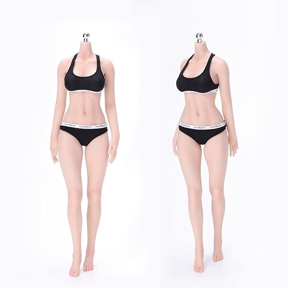 1/6 Scale Figure, Female, Ultra Flexible, Seamless, Bare Skin, Silicone Fingers + Makeup, 6.3 gal (29 L) (Finger Wire Included, Mechanical Skeleton + Simple Makeup, Normal (DD Close to Normal