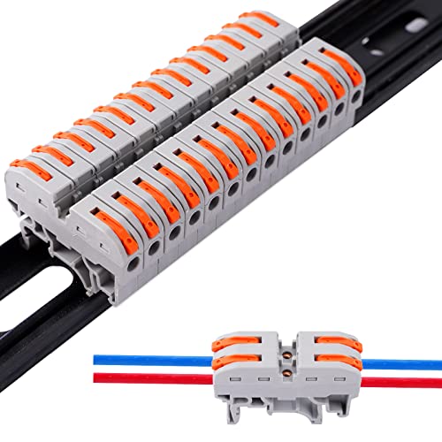 DIN Terminal Blocks, Aigreat,Universal Wiring Connector Lever Connectors for Electrical Wires 50