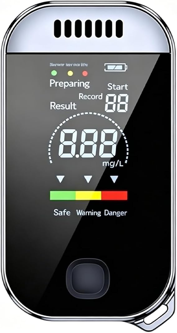 Breathalyzer, USB-C Rechargeable breathalyzer, Keychain breathalyzer