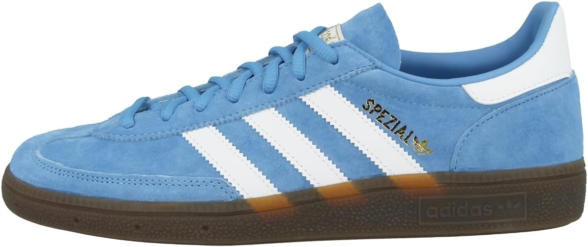 adidas Handball Spezial Men's Shoes, Light Blue/Cloud White/Gum, Size 11.5