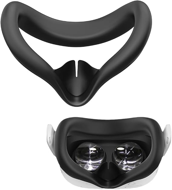 For Meta Quest 3S Case Silica Gel Protective Cover SUNZHXIN, Light and Convenient, Dustproof, Leakproof, Sweat Proof, Washable, Compatible with Meta Quest 3S VR Parts Black