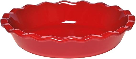 Emile Henry Pie Dish, 9, Burgundy Red
