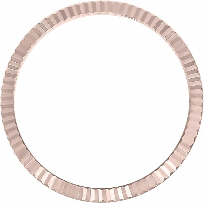 Ewatchparts 18K REAL ROSE GOLD WATCH FLUTED BEZEL COMPATIBLE WITH ROLEX DATEJUST 36mm 116135, 116185, 116285