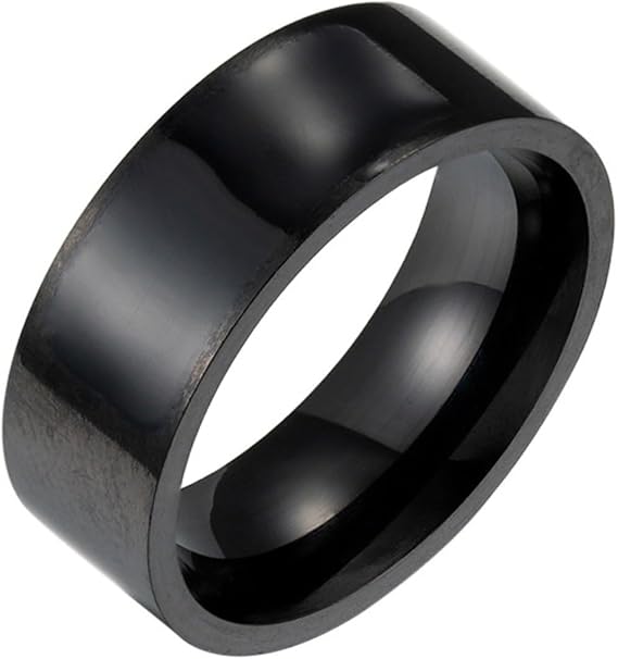 Multifunctional Waterproof NFC Smart Ring Smart Wearable Ring Compatible with Android/iOS Apps (Color : Black, Size : 10#)