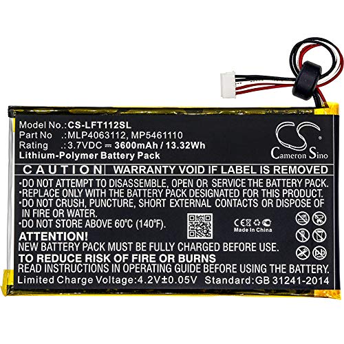 XPS Replacement Battery for Leapfrog LeapPad Platinum Kids Learning, XDi Ultra PN 800-10067, MLP4063112, MP5461110