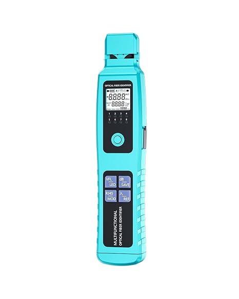 Fiber Optic Identifier Optical Power Meter,Red Light,RJ45 Cable Tester,LED Light,5-in-1 Rechargeable Fiber Diagnosis Tool for SMF/MMF Installation & Maintenance(USB)