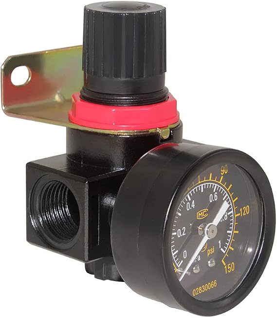 Beduan BR4000 Air Compressor Regulator Combo 1/2" NPT,Manual Drain with Bracket, Gauge