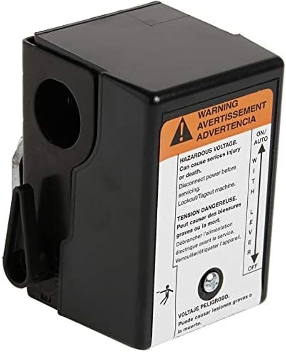 Ingersoll Rand 23474661 Pressure Switch for Reciprocating Compressors | Features NEMA type 1 enclosure, designed for use with SS3 and SS5 single-phase reciprocating air compressors