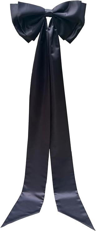 Big Satin Bow Detachable Train Long 67" Wedding Capes Bows for Bride Formal Wedding Dress