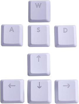 BestParts Backlit Keycaps WASD Direction Arrow Keys Replacement for Logitech G813/G815/G913/G915 TKL RGB Mechanical Gaming Keyboard White Color