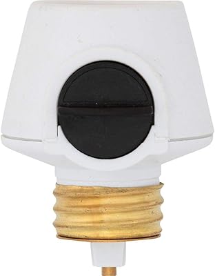 Westek 6009B 100W Full Range Lamp Socket Manual Dimmer, White
