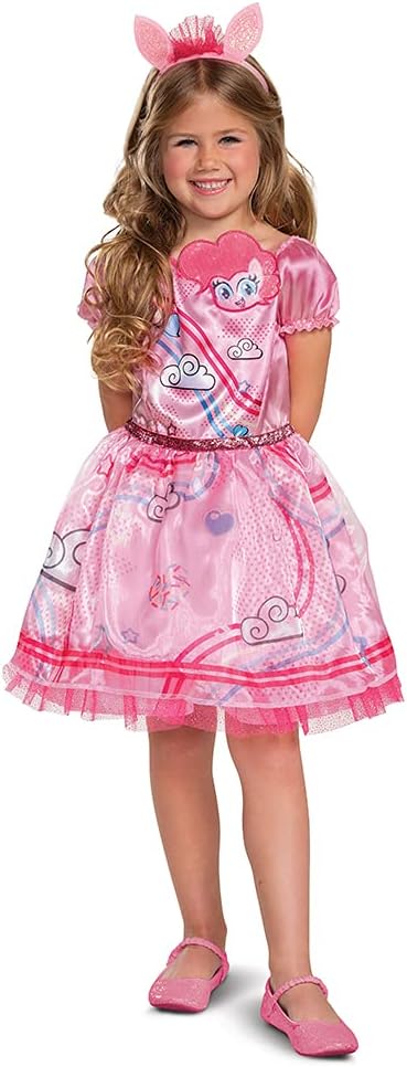 Pinkie Pie Costume for Girls, Official My Little Pony Tutu Dress, Chibi Style Character Outfit, Kids