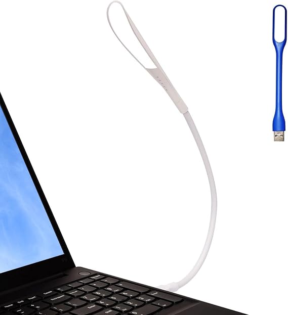 Mini USB Light for Laptop, Flexible Keyboard Light, Dimmable Lamp(14-LED, 3-Class Adjustable Brightness, On/Off Touch Switch, White) [Energy Class A]