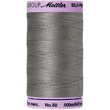 Mettler Silk-Finish Solid Cotton Thread, 547 yd/500m, Rain Cloud