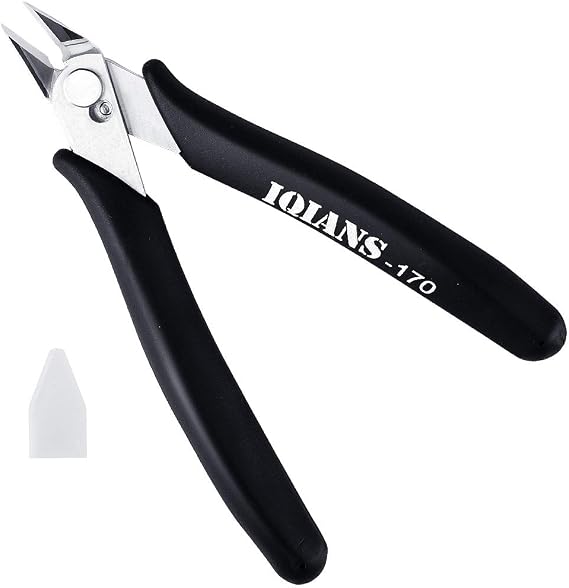 170 Wire Cutters Cable Cutters, Lightweight Precision Electronic Flush Cutter Small Micro Side Cutting Pliers for Jewelry Making, 3D Printer Work, Model Craft 5 Inch Black