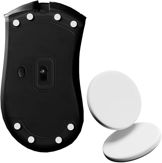 Clustrs Arctic White PTFE Mouse Skates (40 pcs for 1 Pac) - Ultra-Smooth 100% Pure PTFE Glide Feet for Gaming Mice, Glass Mousepad - Compatible with Logitech GPX/Razer/Finalmouse