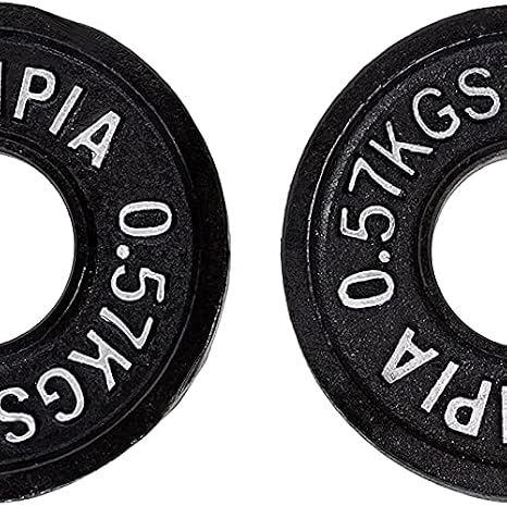Ader Black Olympic Plates (1.25lbs) Pair, 2 Pieces