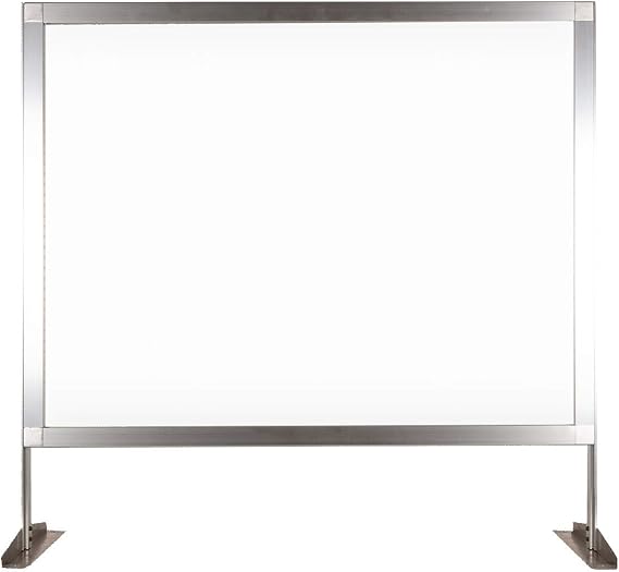 Versare MediPanel Countertop Screen Portable Aluminum Frame Divider Shield Panel for Protective Workplace