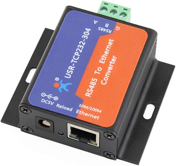 USR Single Port Serial Device RS232 RS485 RS422 Serial to Ethernet Converter DC 5V Transparent Transmission Between RS232/RS485/RS422 Ethernet Serial Data Communication Device (TCP232-304 RS485 Port)