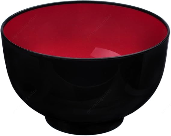 M.V. Trading MK308V Japanese Ramen Noodle Soup Bowl, Black and Red, 38-Ounces, 6.25-Inch Wide x 3.75-Inch Deep Large Asian-Style Noodle Bowl