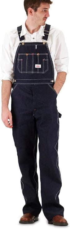 Roundhouse Blue Denim Button Fly Overall (40x38)