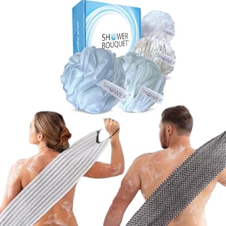 Soft-Pastel-Loofah XL 4-pk, 1 Japanese-Exfoliating-Washcloth