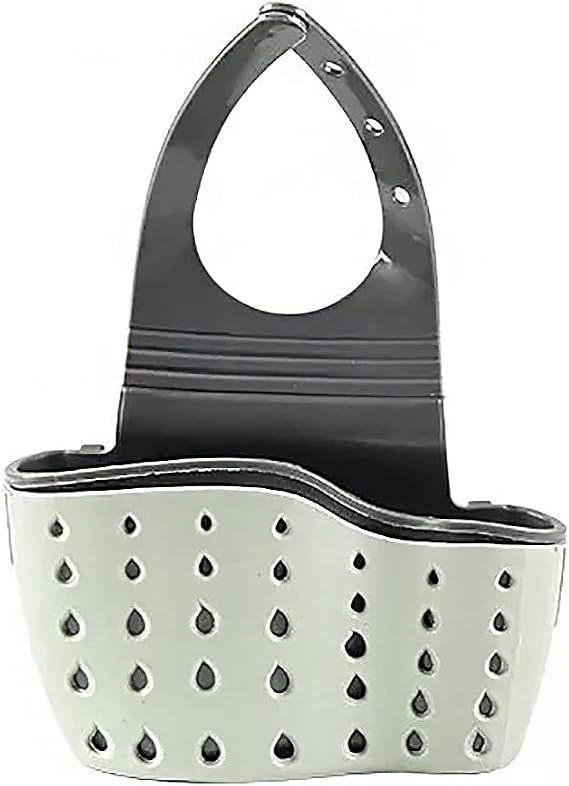 tooloflife Sink Sponge Holder, Kitchen Adjustable Organizer Sink Rack Drain Basket Hanging Strainer Organizer, Green