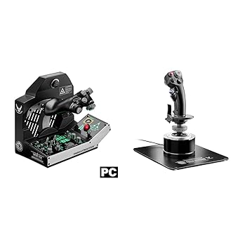 THRUSTMASTER Viper TQS Mission Pack: Metal Throttle Quadrant System & HOTAS Warthog Flight Stick for Flight Simulation, Official Replica of the U.S