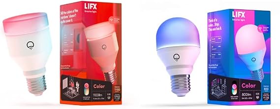 LIFX Color Wi-Fi Smart LED Light Bulbs (1100 Lumens) and (800 Lumens)